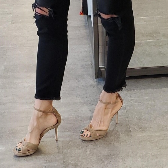 JIMMY CHOO size 39.5 /US 9 tan ren suede NWOT! - Picture 4 of 5